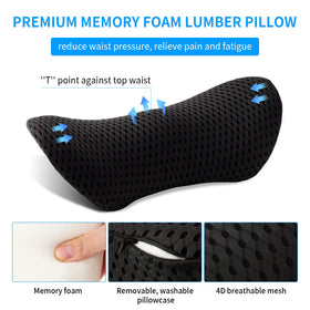 FOUSUPDT lumbar pillow in car seat setup for long drives with comfort