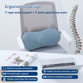 FOUSUPDT lumbar pillow on couch for back support during lounging