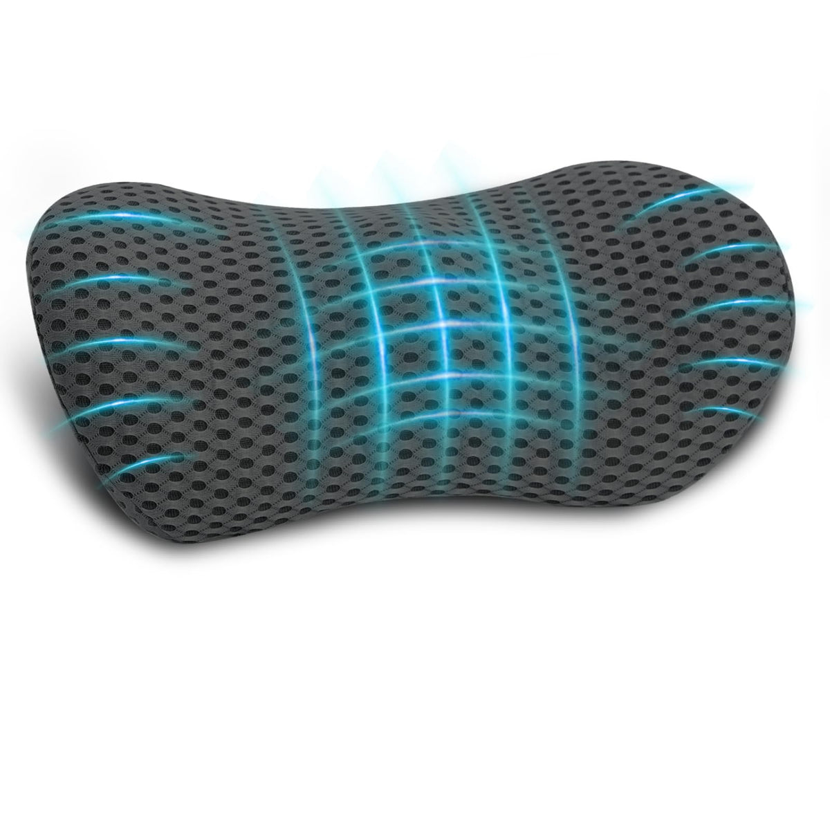 FOUSUPDT lumbar pillow shows ergonomic back-curve for better posture support.