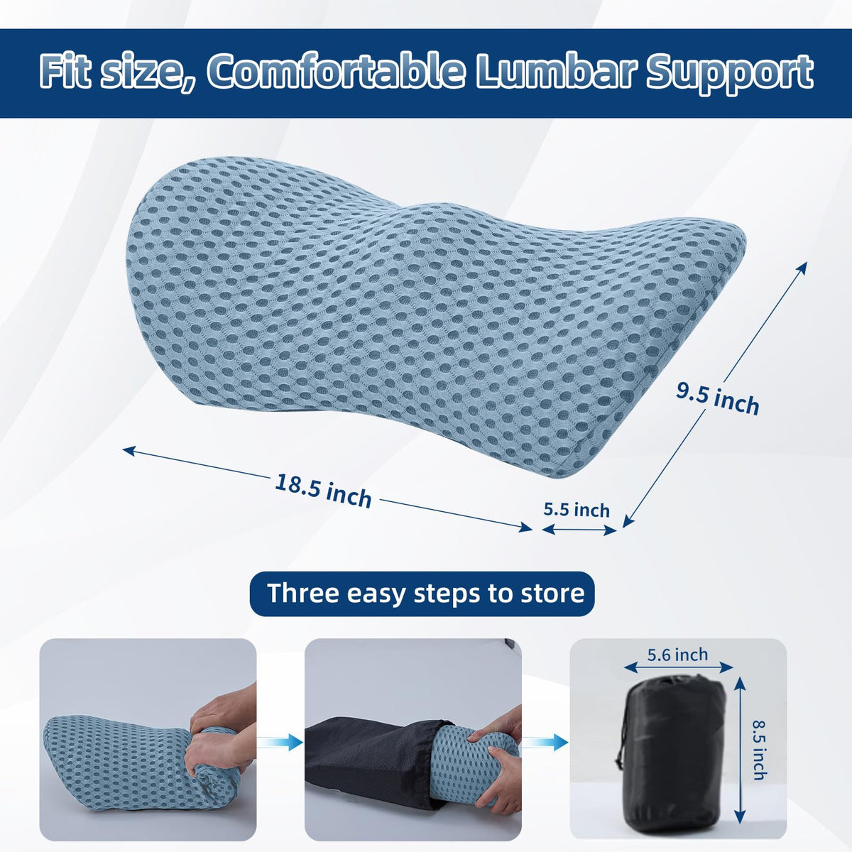 FOUSUPDT lumbar pillow in wheelchair offering lumbar comfort