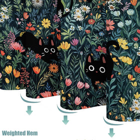 Fowocu cat shower curtain enhances decor with playful feline flair