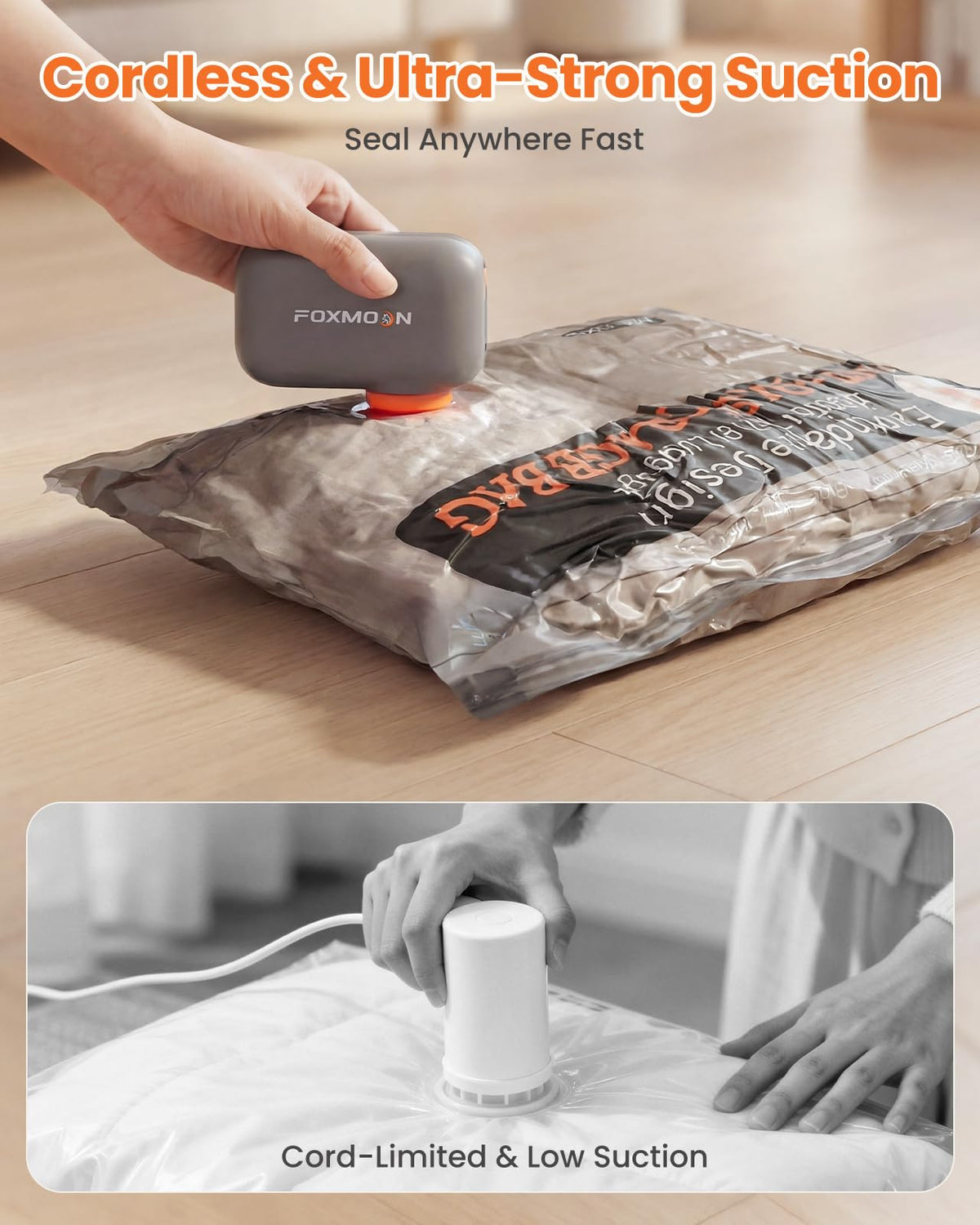 FoxMoon travel bags built with tear-resistant PA+PE material for durability