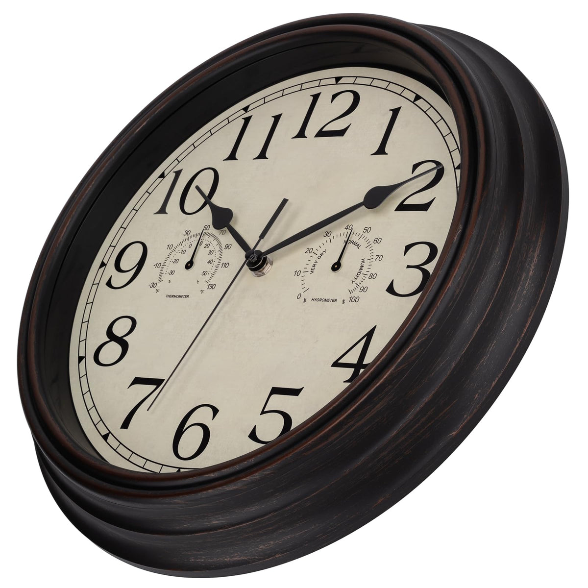Foxtop bronze clock suitable for office and living spaces.