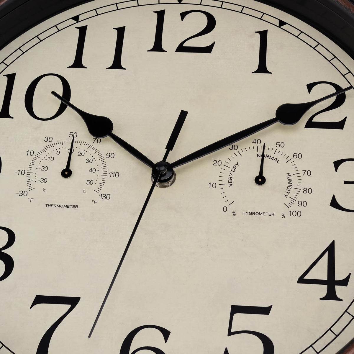 Foxtop bronze clock ideal for patios, balconies, and garden walls.