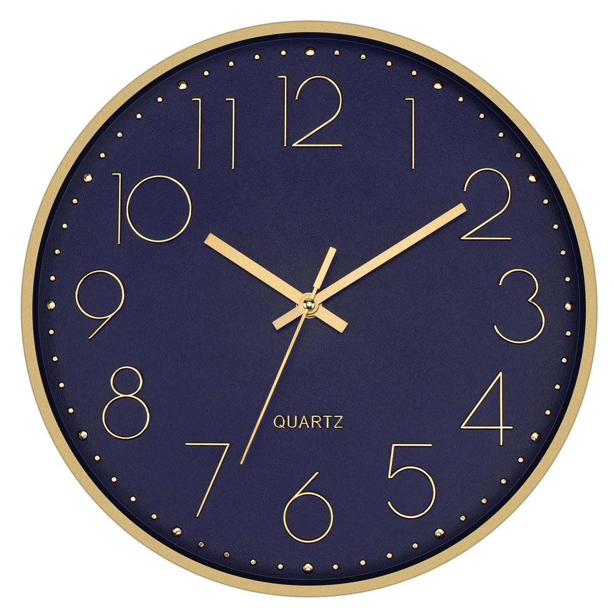 Foxtop Modern Wall Clock dial provides clear readout from across the room.