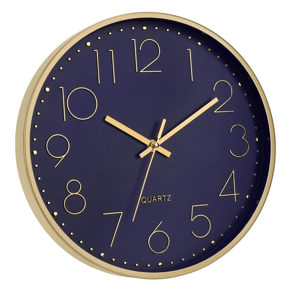 Foxtop Modern Wall Clock twelve-inch size fits any wall.