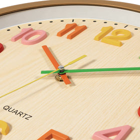Foxtop clock features large colorful 3D numbers for easy learning.
