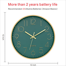 Foxtop silent quartz movement delivers near-silent timekeeping in bedrooms and offices.