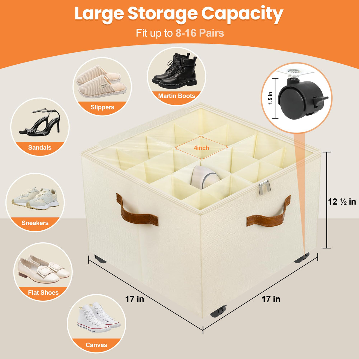 Foyego adjustable dividers create organized compartments for different footwear