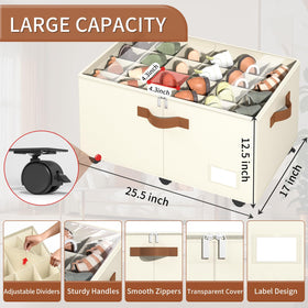 Foyego adjustable dividers tailor compartments for varying footwear.