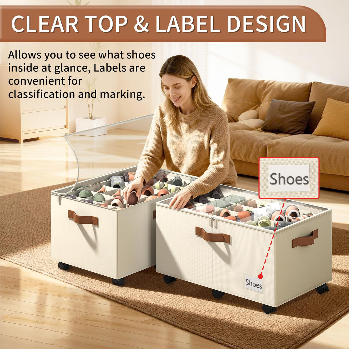 Foyego label window helps spot the right pair quickly.