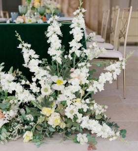 Fqueelvys artificial delphinium in vase for easy styling