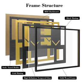FramePro Graduation Shadow Box deep cavity protects 3D items