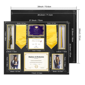 FramePro Graduation Shadow Box tassel holder keeps tassel organized