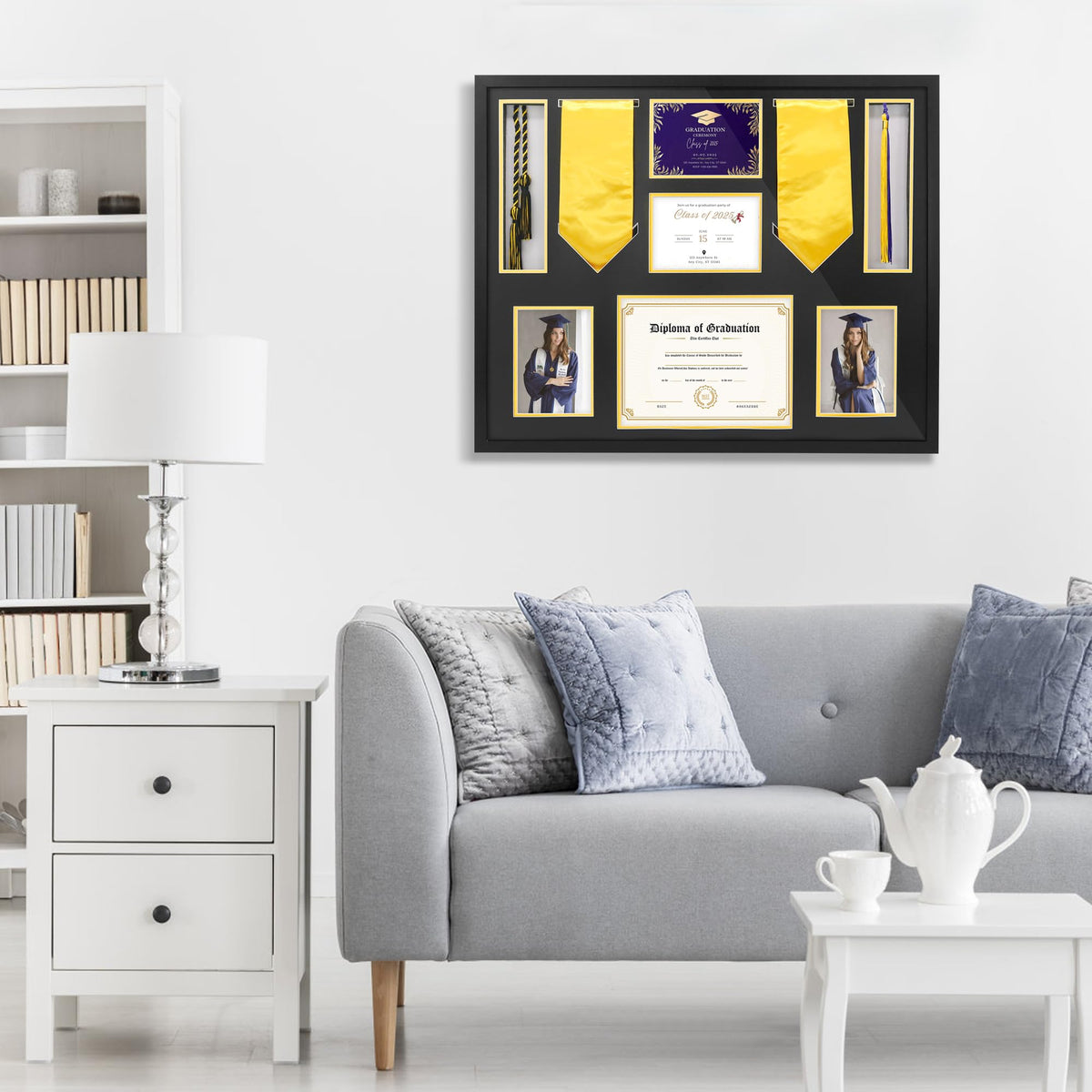 FramePro Graduation Shadow Box wall-mount ready for easy display