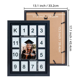 FramePro small photo inserts hold twelve 2.5x3.5 school portraits neatly.