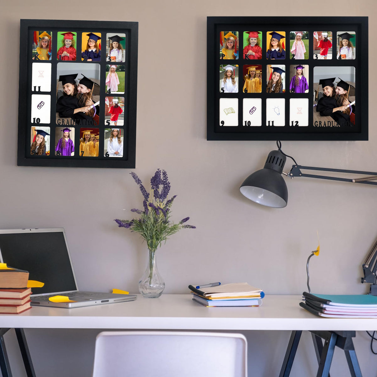 Scratch-resistant acrylic protects FramePro School Years memories from wear.