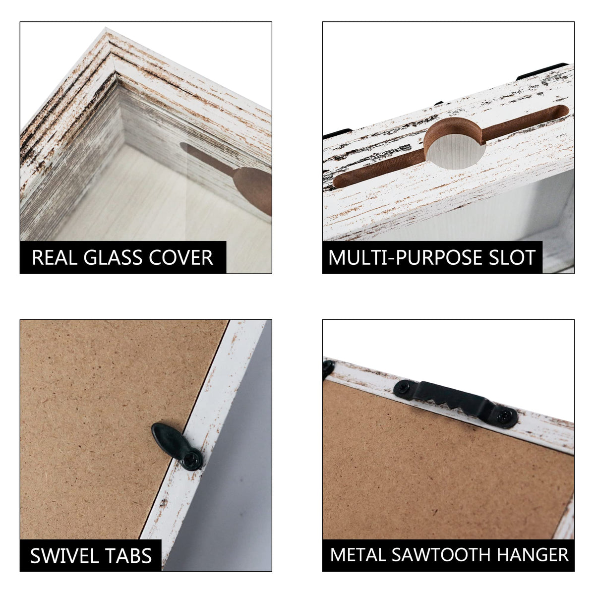 FramePro wall-hanging option with two sawtooth hangers