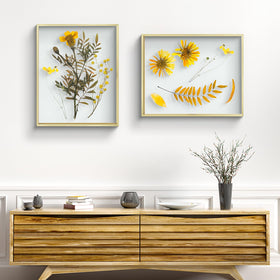 Frametory frame with pressed flowers 16x20 highlights delicate details.