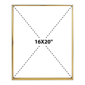 Frametory table-top display frame in gold for desks and shelves.