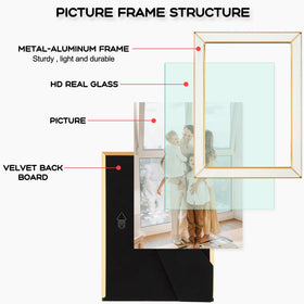 Frametory 5x7 enamel frame on easel for desktop display