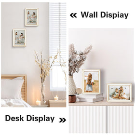 Frametory 5x7 enamel frame with glass front for clear display