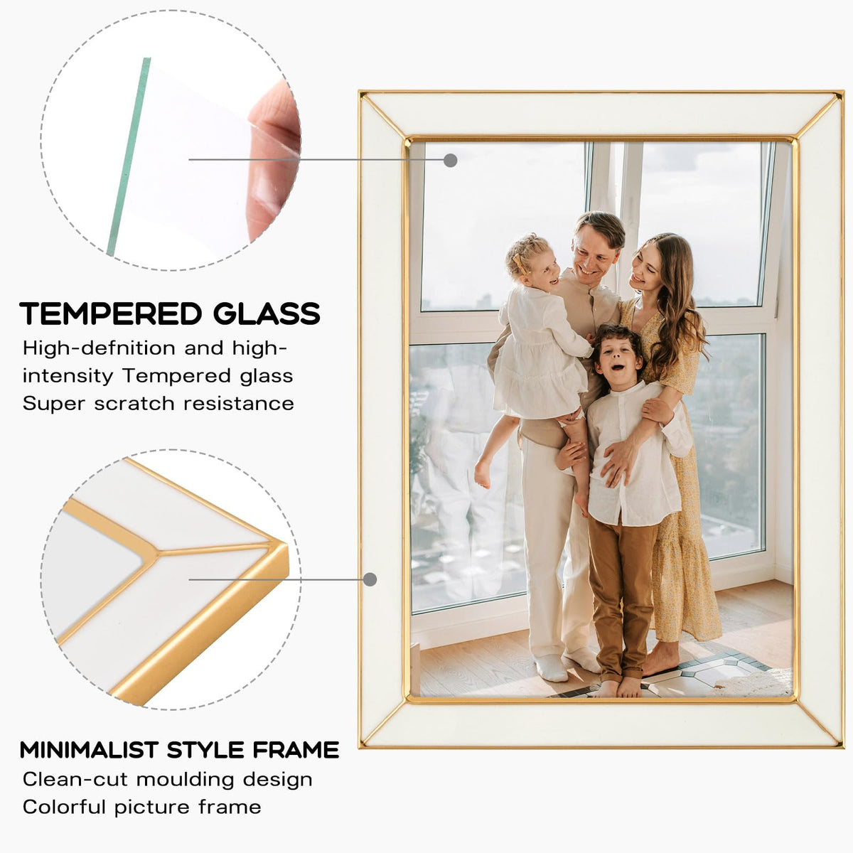 Frametory 5x7 enamel frame velvet backing adds luxe support
