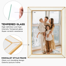 Frametory 5x7 enamel frame velvet backing adds luxe support