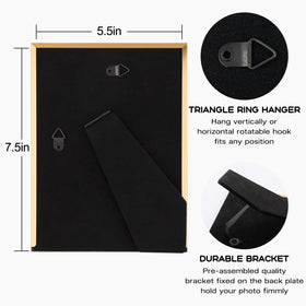 Frametory 5x7 enamel frame features wall hanging hooks