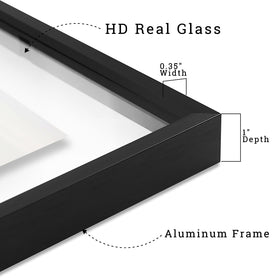Frametory supports 8x10, 5x7, and 4x6 prints in the 11x14 frame