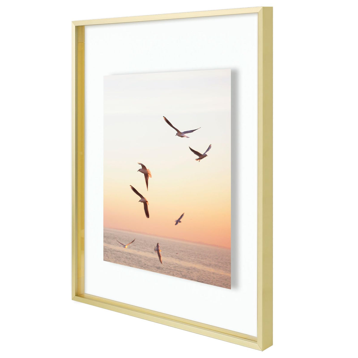 Frametory gold edge frame detail adds classic elegance to 16x20 display.