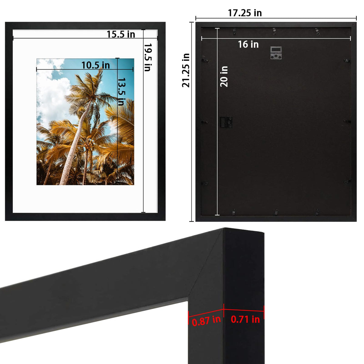 Frametory ivory mat highlights 11x14 image for polished walls