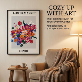 Frametory frame used in an office and a living room for versatile decor.