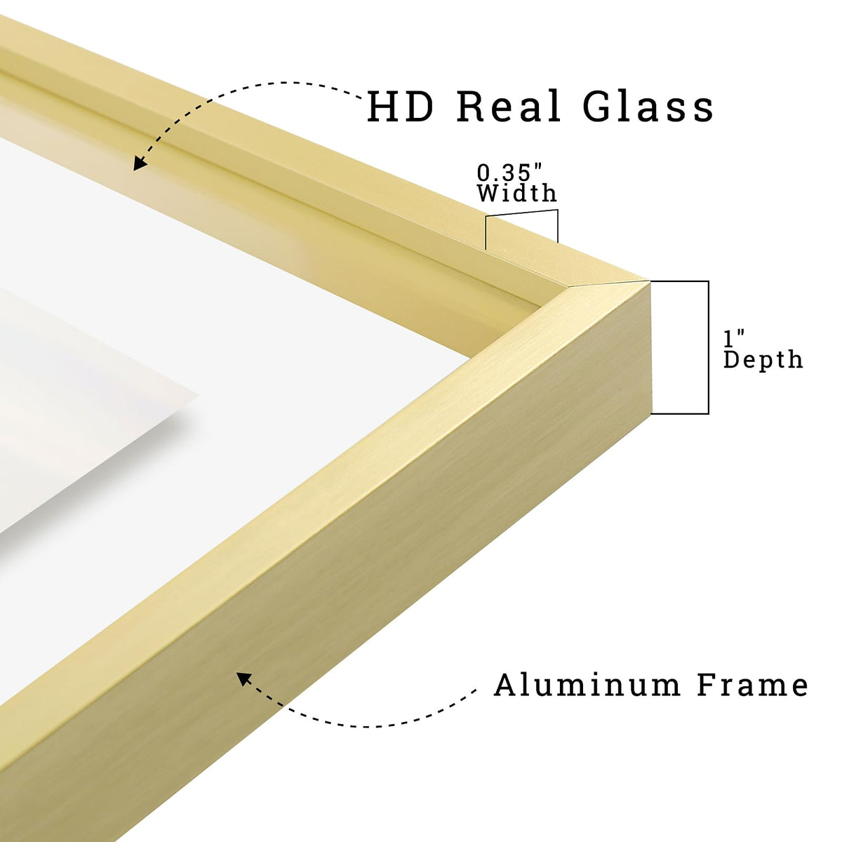 Frametory plexiglass back supports artwork or certificates securely.