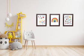 FrameWorks 2Pack easy-access frame ideal for playroom art displays.