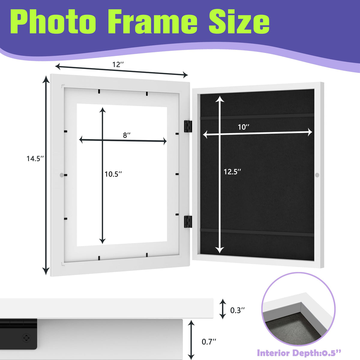 FrameWorks 2Pack close-up of magnetic door enabling quick art changes.