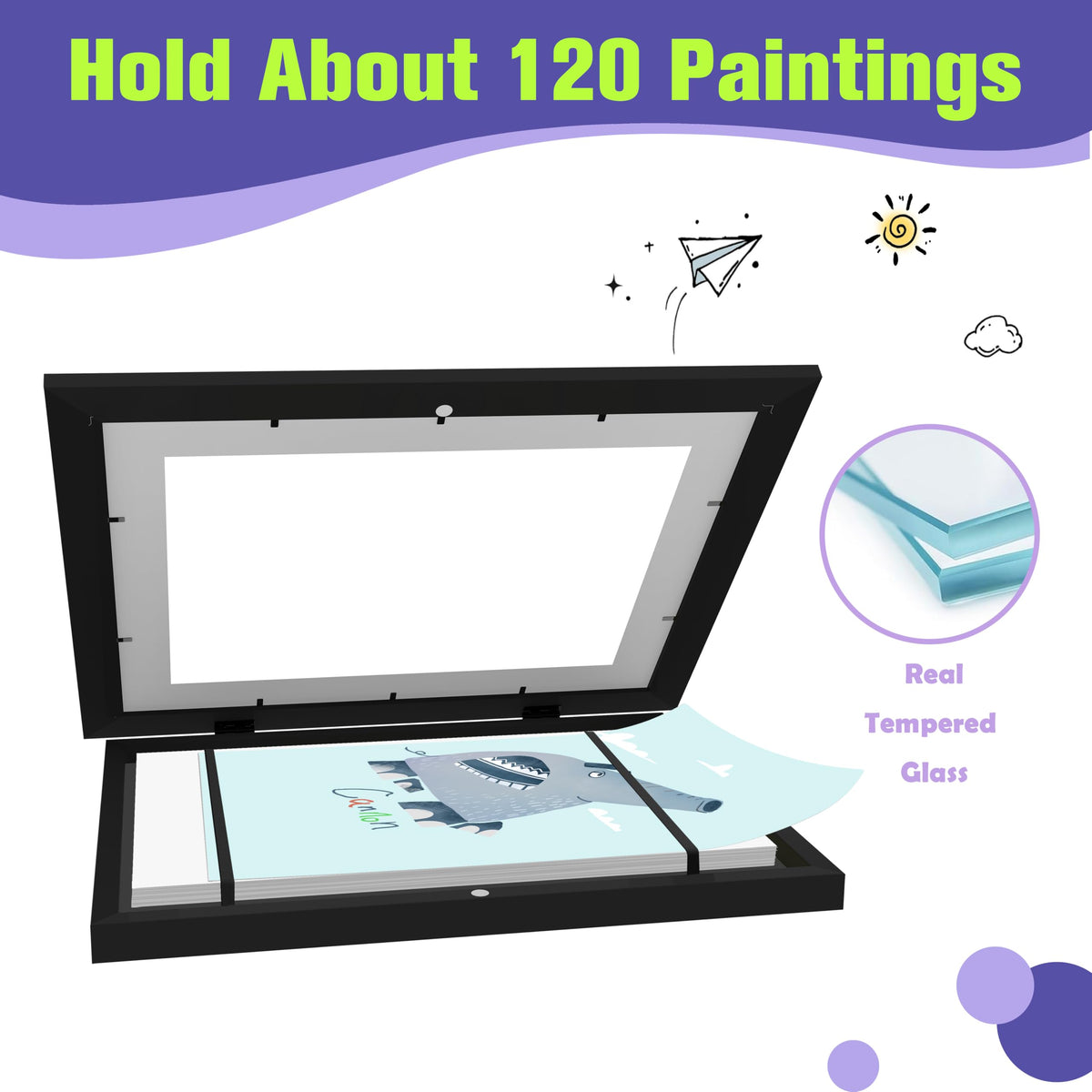 FrameWorks 2Pack removable white mat for flexible framing of drawings.