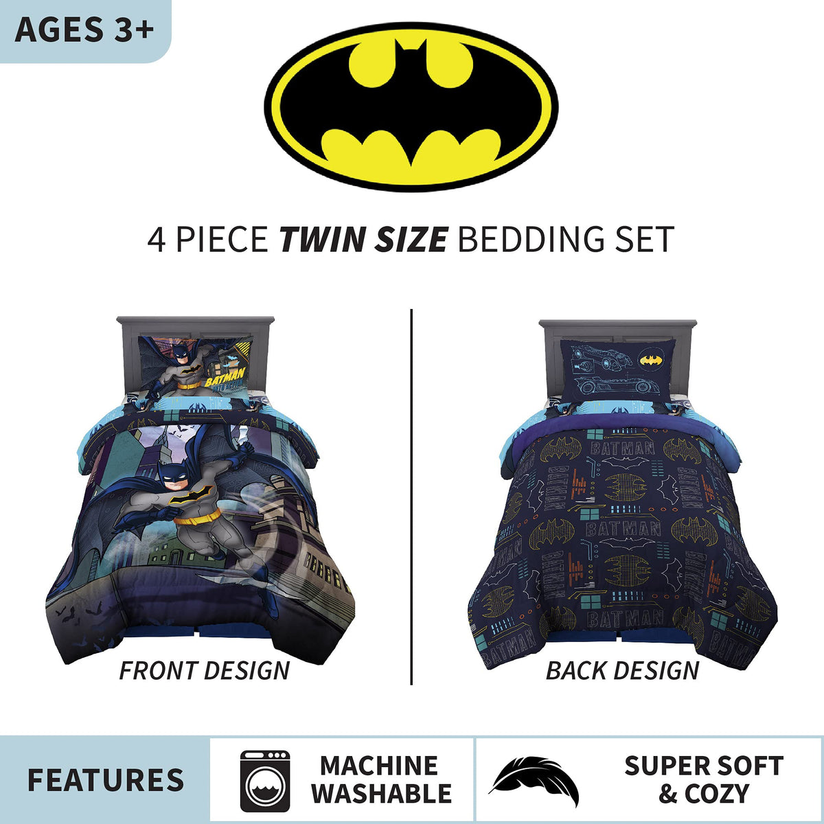Franco Batman sheets coordinate patterns for a cohesive superhero bedroom
