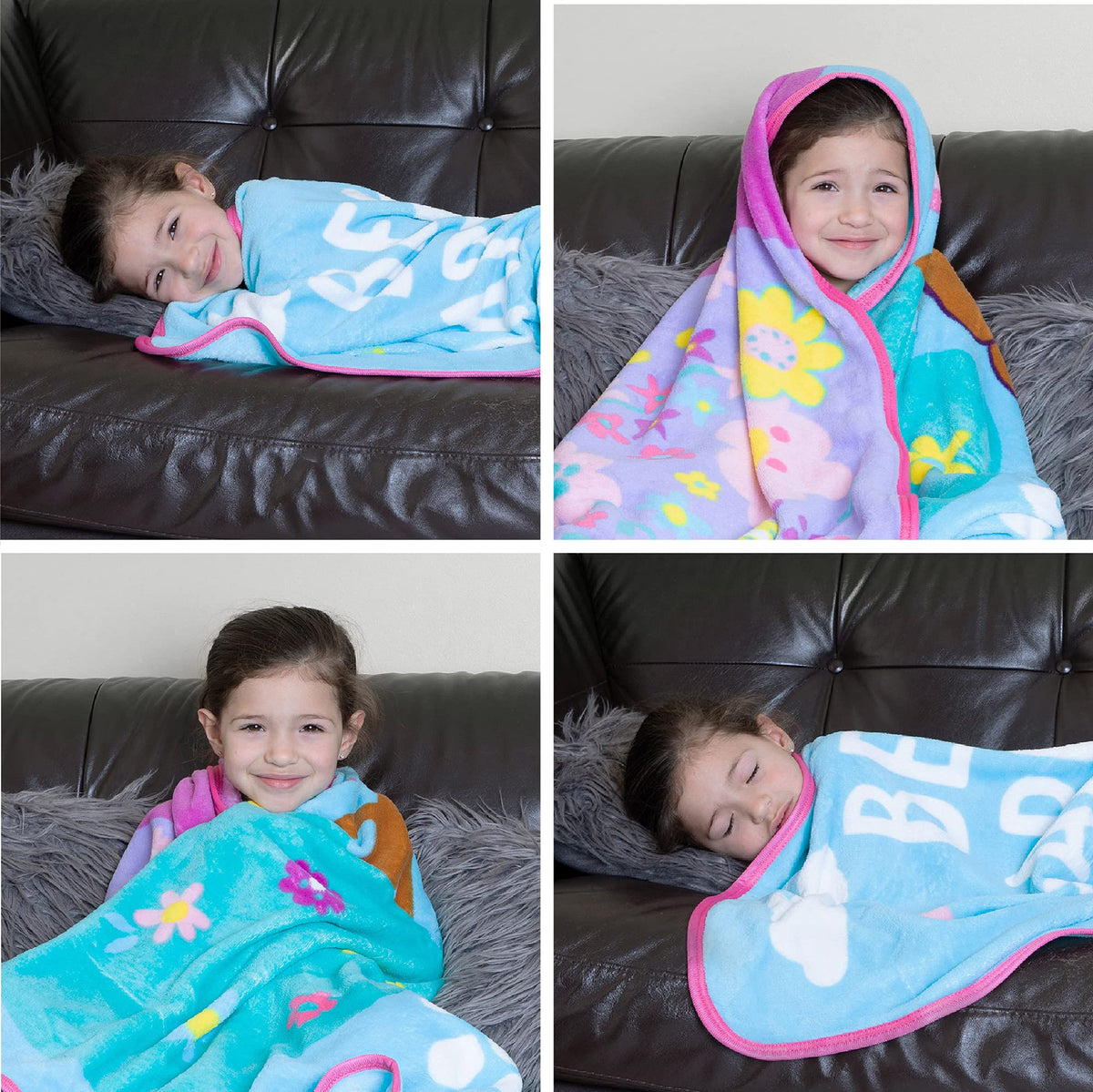 Franco Paw Patrol Skye design on a 46x60 inch blanket for travel.