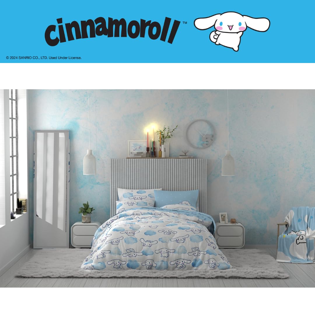 Franco Cinnamoroll twin bed set suits dorms and kids' rooms.