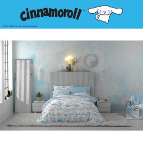 Franco Cinnamoroll twin bed set suits dorms and kids' rooms.