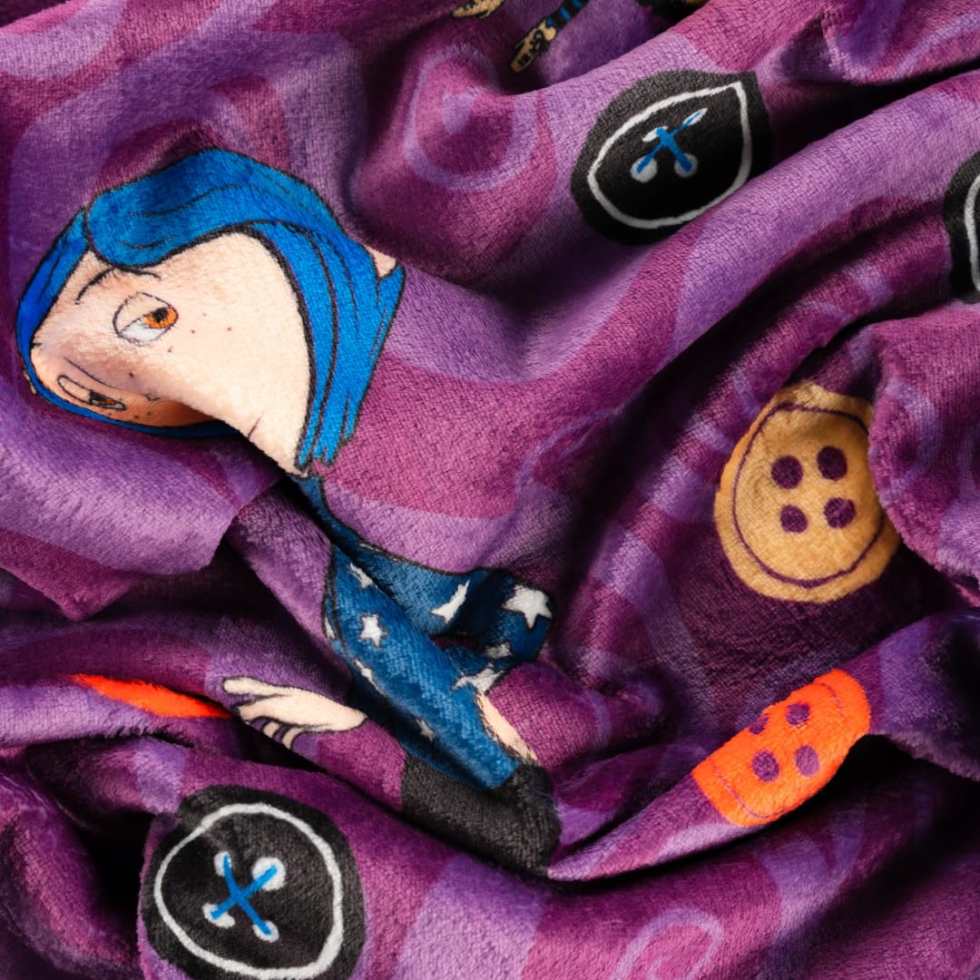 Franco Coraline throw on sofa at night for movie time