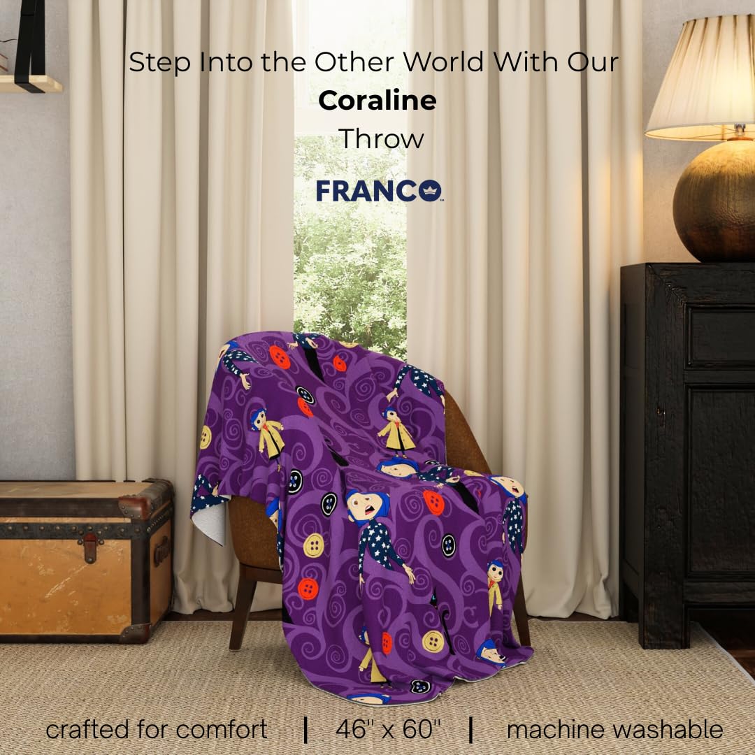 Franco Coraline throw featuring soft plush fabric for everyday use