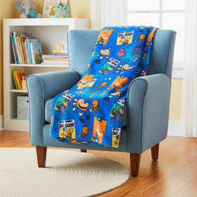Franco Dog Man rotary throw overview with cozy, kid-friendly design for reading.