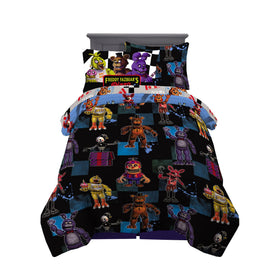 Franco FNAF dual-design comforter offers two looks in one cozy setup.