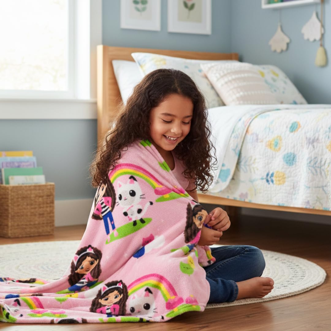 Franco Gabby's Dollhouse throw easy care and machine washable.