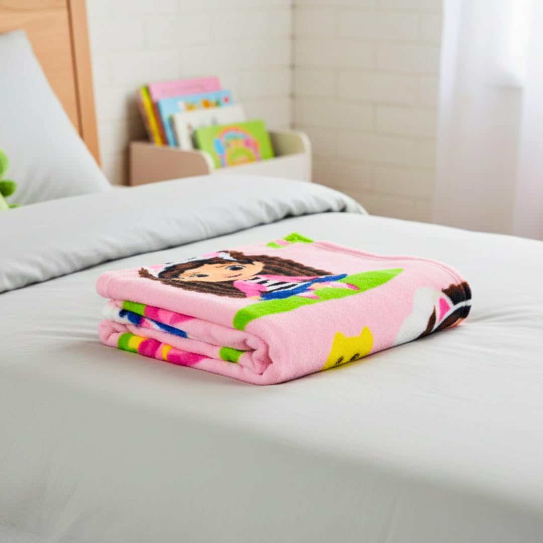 Franco Gabby's Dollhouse throw travel-friendly cuddle companion for on-the-go trips.