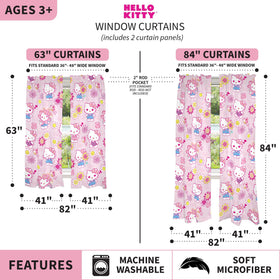 Franco Hello Kitty curtains are machine washable for busy families.