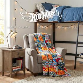 Franco Hot Wheels Throw logos Zoom Zoom highlighting bold racing style for playtime