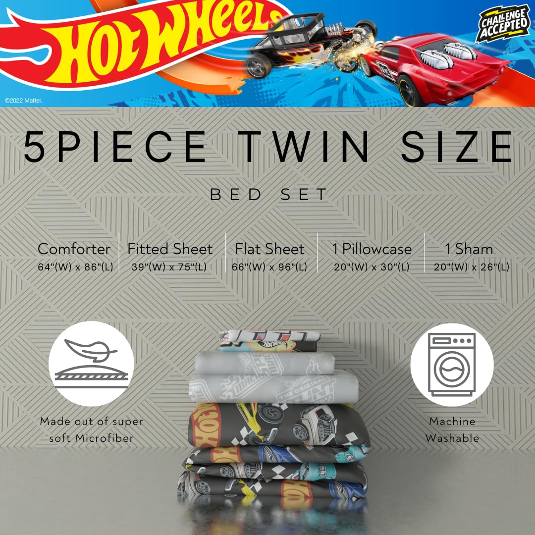 Franco Hot Wheels Total Speed fitted sheet with deep pockets for secure fit.